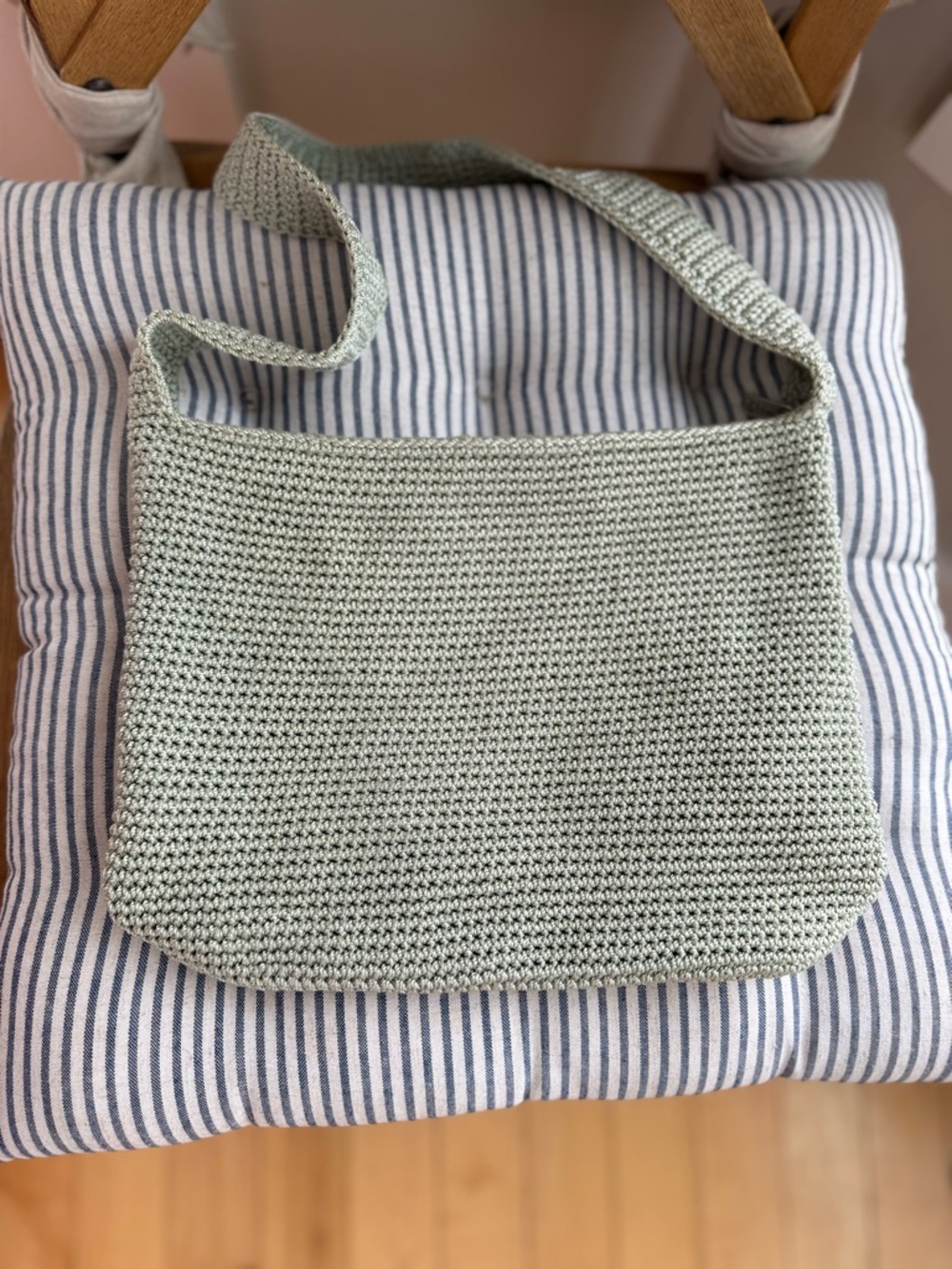 The Sak Mint Sage Green Crochet Shoulder Bag Purse - Picture 8 of 16